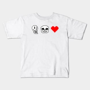 UT papyrus and sans Kids T-Shirt